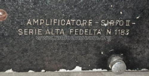 Amplificatore Sirio II ; Fedi; Milano (ID = 2726356) Ampl/Mixer