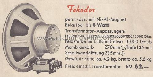 Fehodor ; Fischer & Hartmann; (ID = 1440666) Parlante