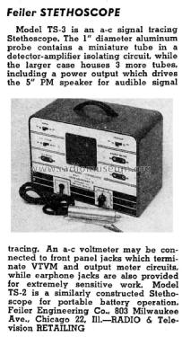 Stethoscope TS-3 ; Feiler; Chicago (ID = 1217267) Equipment