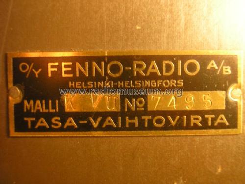 KVU; Fenno, Helsinki - (ID = 999307) Radio