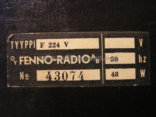 Seura F224V; Fenno, Helsinki - (ID = 1795726) Radio