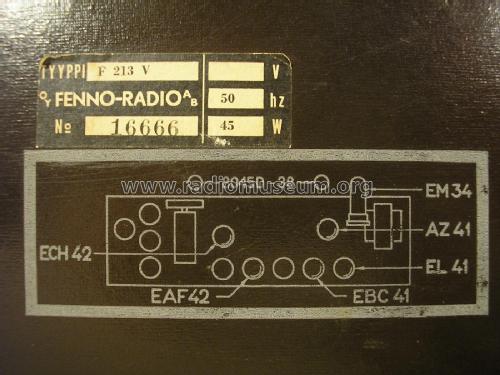 Seura F213-V/a; Fenno, Helsinki - (ID = 3001032) Radio