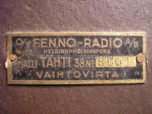 Tähti 38 ; Fenno, Helsinki - (ID = 1334231) Radio