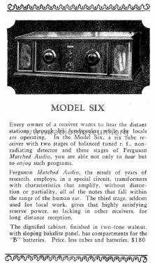 Model Six 6; Ferguson in the (ID = 1342818) Radio