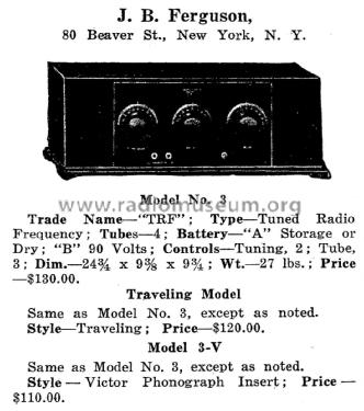 TRF 3V ; Ferguson in the (ID = 1972680) Radio