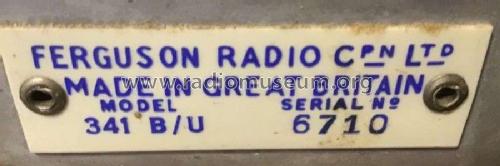 341BU; Ferguson Brand, (ID = 2322983) Radio