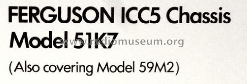 59M2 - Ch= ICC5; Ferguson Brand, (ID = 1750439) Television