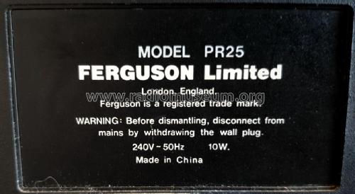 5 BAND AM/FM/SW RADIO PR25; Ferguson Brand, (ID = 2918818) Radio