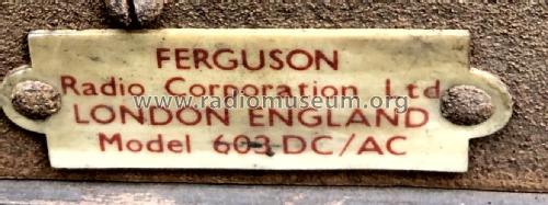 603 DC/AC; Ferguson Brand, (ID = 2998076) Radio