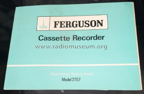 Cassette Player 3T07; Ferguson Brand, (ID = 2854175) R-Player