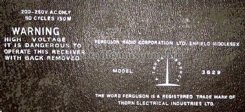 Personal 3629 Thorn Ch= 950; Ferguson Brand, (ID = 1378157) Television