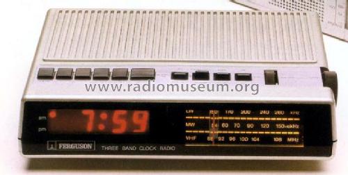 AM/LW/FM Clock Radio 3R14; Ferguson Brand, (ID = 2927410) Radio