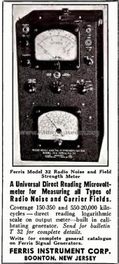 Radio Noise and Field Strenght 32; Ferris Instrument Co (ID = 2988559) Equipment