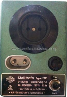 Stelltransformator 2118; Feutron Greiz, VEB; (ID = 1732666) Strom-V