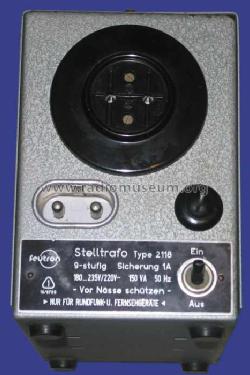 Stelltransformator 2118; Feutron Greiz, VEB; (ID = 802536) Strom-V