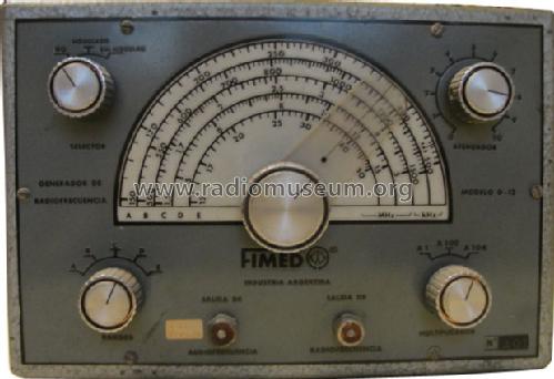 Generador de Radiofrecuencia D-12; Fimed; Buenos Aires (ID = 1179215) Equipment