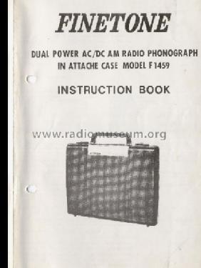 AM Radio Phonograph F1459; Finetone; where? (ID = 1665159) Radio