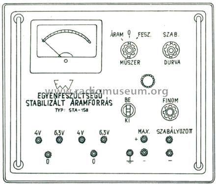 Stabilizált DC forrás STA 158; Finommechanikai (ID = 1594018) Equipment