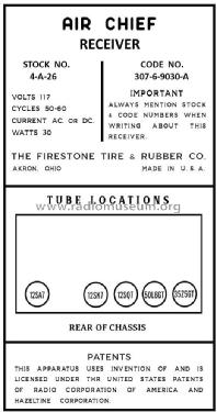 4-A-26 Air Chief 'The Newscaster' Ch= 307-6-9030-A; Firestone Tire & (ID = 2933647) Radio