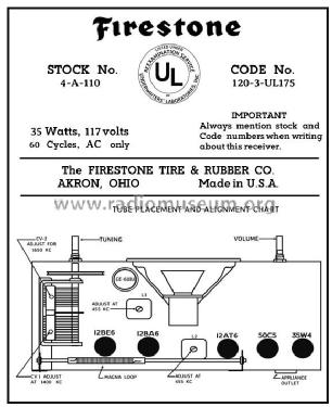 Wooden Clock Radio 4-A-110; Firestone Tire & (ID = 2810674) Radio