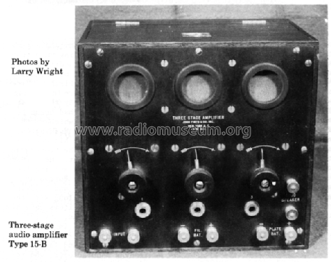 Three-Stage Audio Amplifier ; Firth, John & Co. (ID = 2800848) Ampl/Mixer