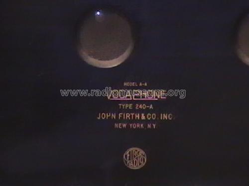 Vocaphone Model AA 240A; Firth, John & Co. (ID = 867348) Radio