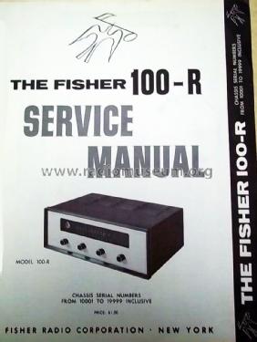 FM-AM Tuner 100-R; Fisher Radio; New (ID = 1607228) Radio