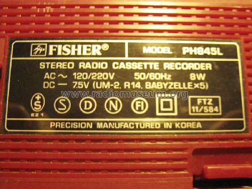 4-Band Stereo Radio Cassette Recorder PH845L; Fisher Radio; New (ID = 1584893) Radio