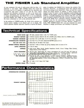 90-A; Fisher Radio; New (ID = 2395217) Ampl/Mixer