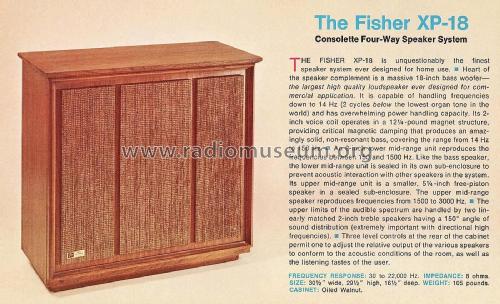 Consolette Four-Way Speaker System XP-18; Fisher Radio; New (ID = 1789927) Altavoz-Au