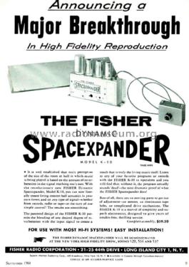 Dynamic Spacexpander K-10; Fisher Radio; New (ID = 2265397) Ampl/Mixer