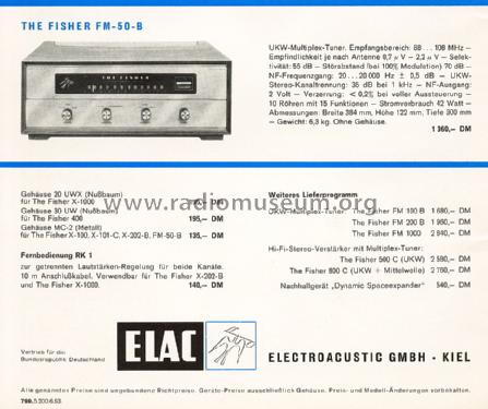 FM50B; Fisher Radio; New (ID = 1592641) Radio