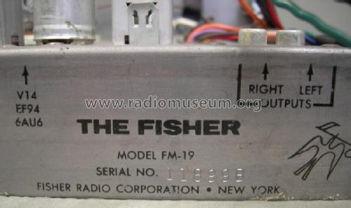 FM Wide-Band Multiplex Tuner FM-19; Fisher Radio; New (ID = 1478073) Radio