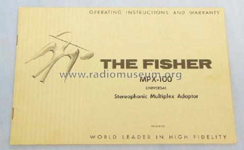 Multiplex Adaptor MPX-100; Fisher Radio; New (ID = 1082500) mod-past25