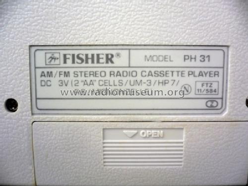 AM/FM Stereo Radio Cassette PH31; Fisher Radio; New (ID = 529657) Radio