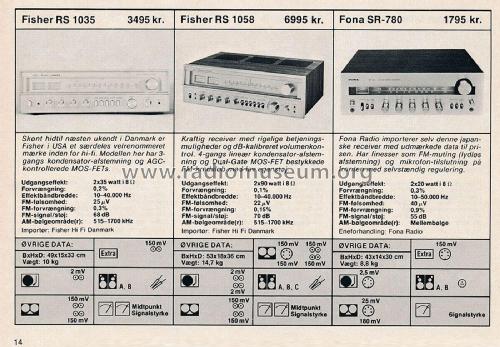 RS-1035; Fisher Radio; New (ID = 2804080) Radio