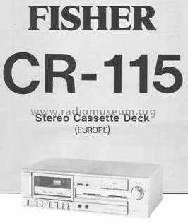 Stereo Cassette Deck CR-115; Fisher Radio; New (ID = 797026) Sonido-V