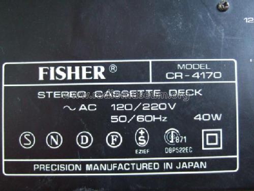 Stereo Cassette Deck CR-4170; Fisher Radio; New (ID = 1506177) Enrég.-R