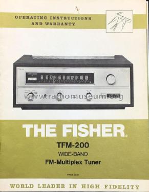 Transistor FM-MPX Tuner TFM-200; Fisher Radio; New (ID = 1936720) Radio