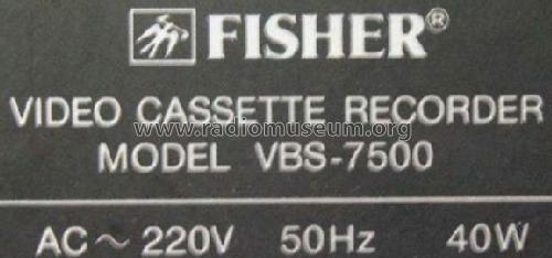 Video Cassette Recorder VBS-7500; Fisher Radio; New (ID = 508219) R-Player