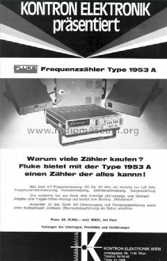 Frequency Counter 1953 A; Fluke, John, Mfg. Co (ID = 1004261) Ausrüstung