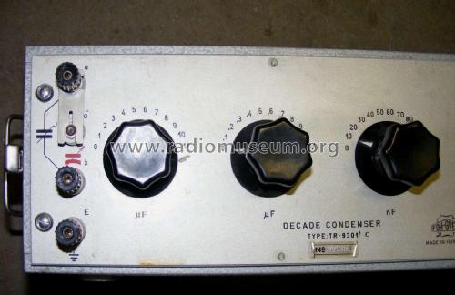 Decade Condenser TR-9301/C; Fok-Gyem Szövetkezet (ID = 2058884) Ausrüstung