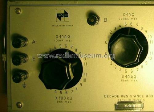 Decade Resistance Box TR-9403/B; Fok-Gyem Szövetkezet (ID = 1257173) Equipment