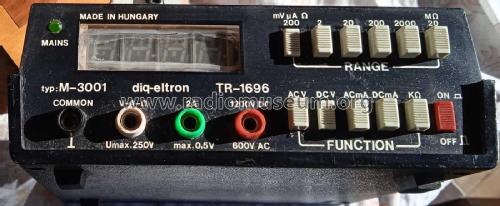 Digital Multimeter M3001/TR-1696; Fok-Gyem Szövetkezet (ID = 2732339) Equipment