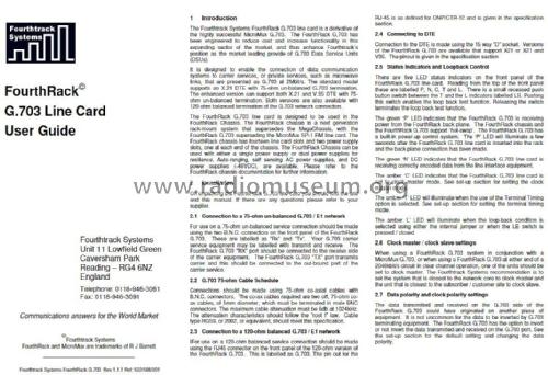 MicroMux 2Mbit/s G.703; Fourthtrack Systems; (ID = 2808793) Telephony