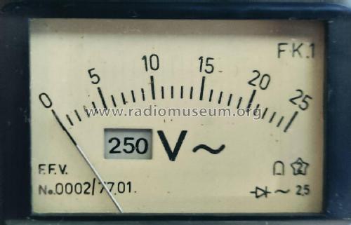 Voltmeter FK.1; Fövárosi (ID = 3084240) Equipment