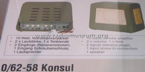 Konsul-3D 0/62-58; Framus Marke, Wilfer (ID = 1299761) Verst/Mix