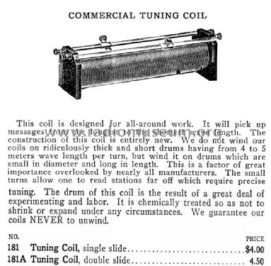 Commercial Tuning Coil No. 181A; Franklin Electric (ID = 1135479) mod-pre26