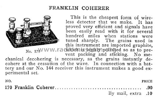 Franklin Coherer No. 170; Franklin Electric (ID = 1134268) Bauteil