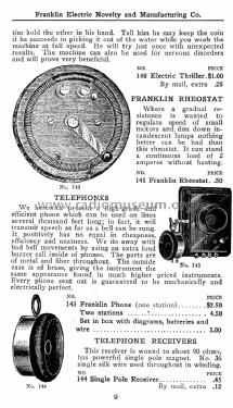 High Grade Electrical Apparatus & Electrical Suppl Catalogue No. 2; Franklin Electric (ID = 1136240) Paper